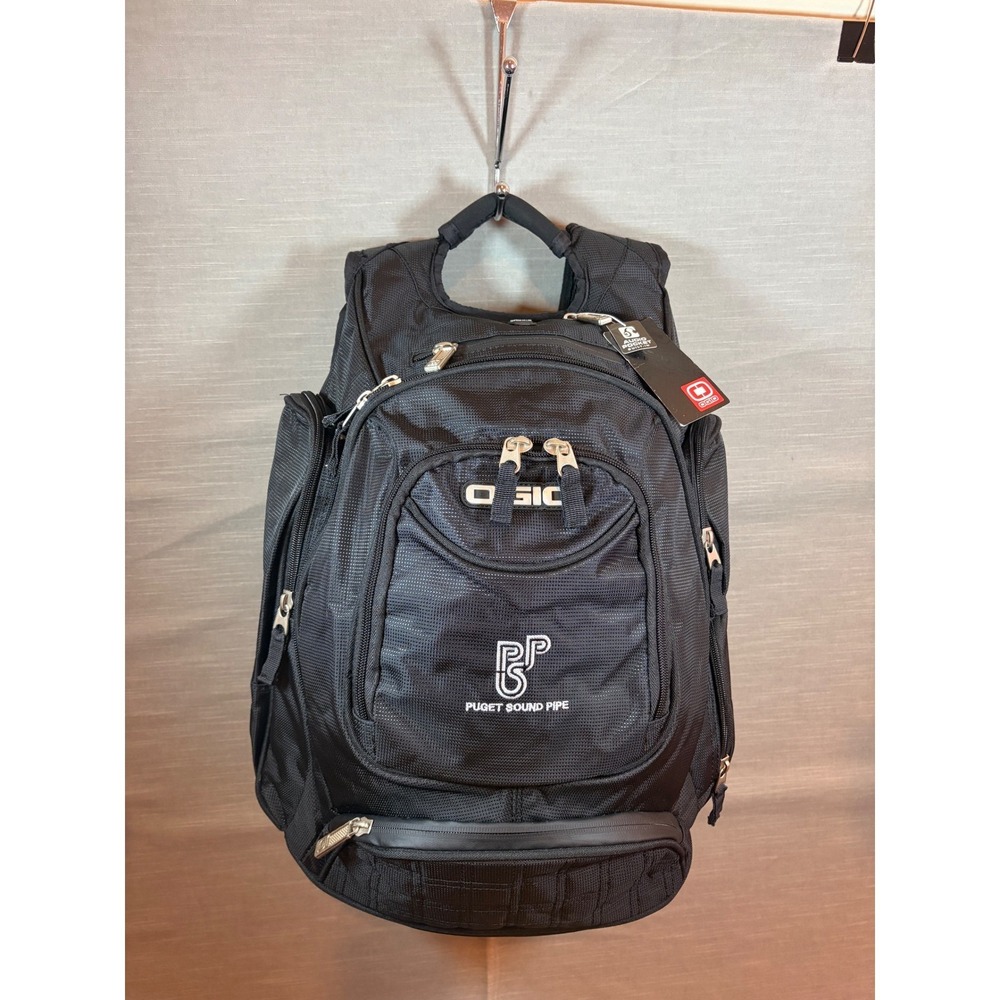OGIO Metro Black Multi Pocket Backpack Audio‎ Ready Laptop Travel Work Bag - Picture 2 of 16